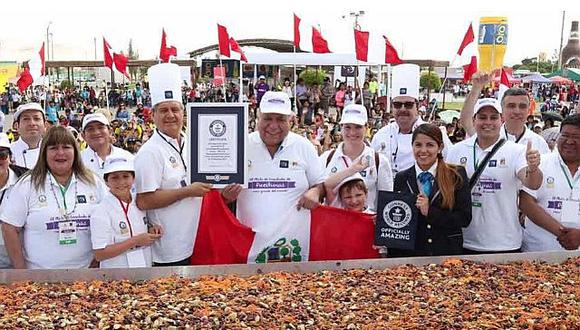 Ensalada de aceitunas más grande del mundo entró al récord Guinness (VIDEO)