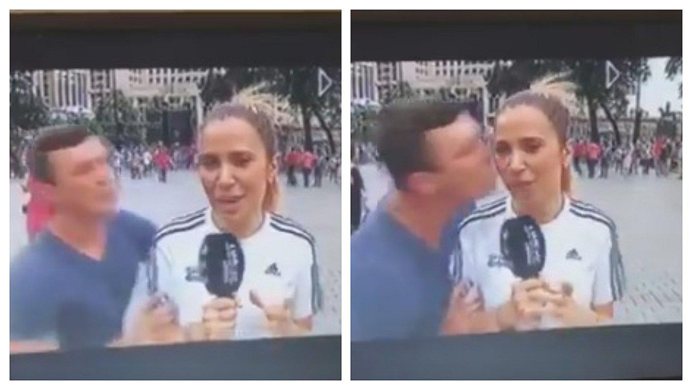 ​Periodista española fue besada a la fuerza mientras cubría el Mundial (VIDEO)