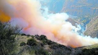 Joven fallece por intentar apagar incendio forestal que arrasaba con sus cosechas en Huancavelica