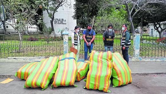 Droga venía desde la sierra liberteña e iba a ser distribuida en Trujillo y Lima. Operativo permitió atrapar a dos integrantes de la banda.
