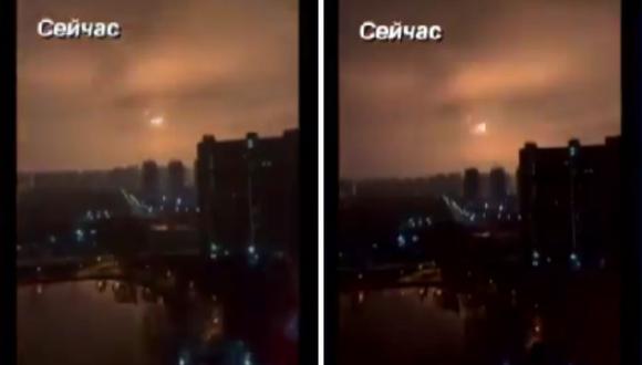Rusia ataca Ucrania: reportan explosiones cerca a la capital ucraniana Kiev. (Foto: Captura Twitter)