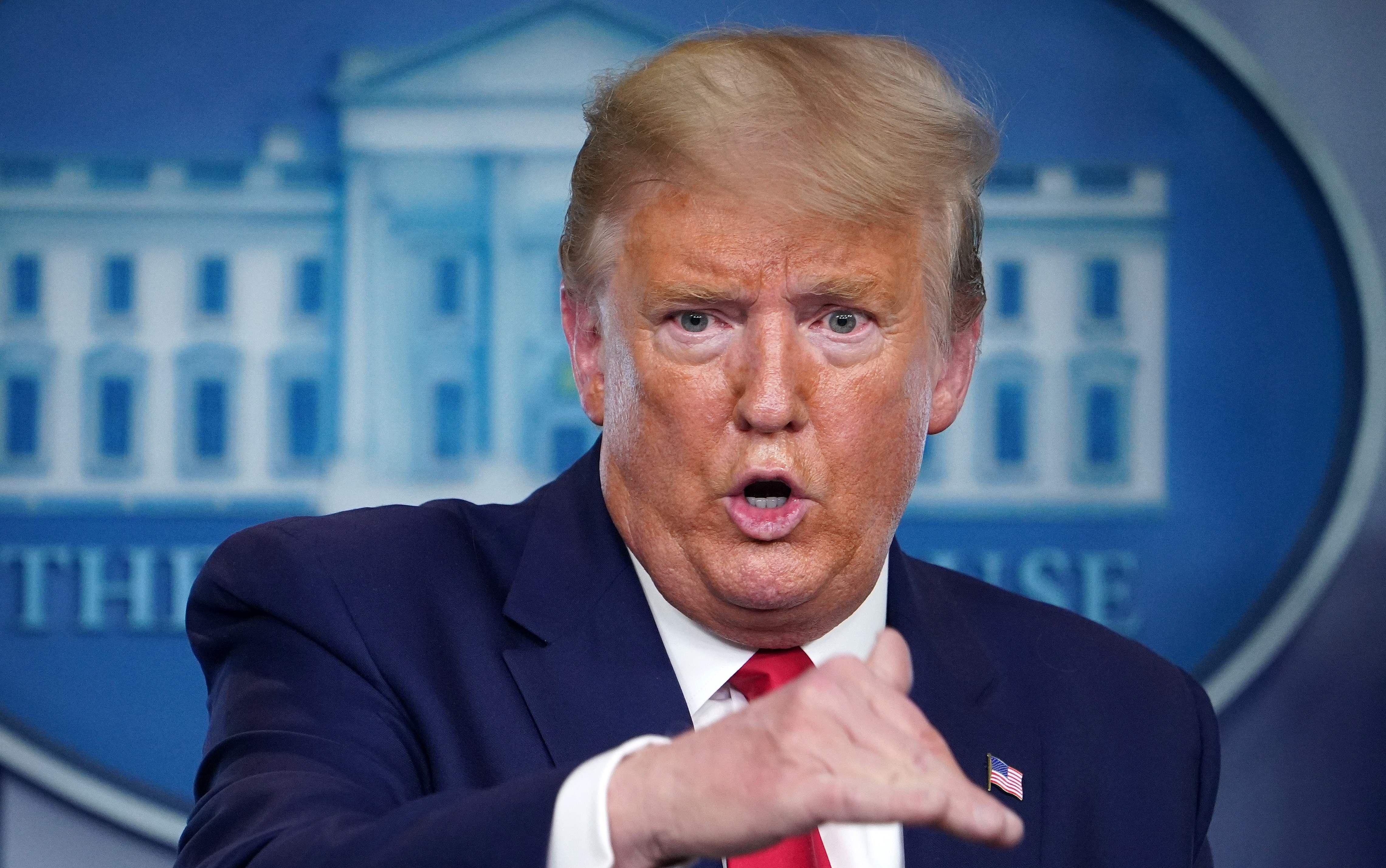 El martes, Donald Trump hizo una declaración sobre el coronavirus. (AFP / MANDEL NGAN).