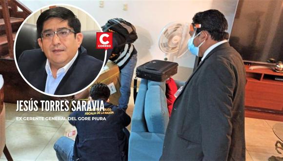 La Fiscalía Anticorrupción allanó inmuebles de los ex funcionarios del Gobierno Regional de Piura. El funcionario Jesús Torres Saravia está como no habido.