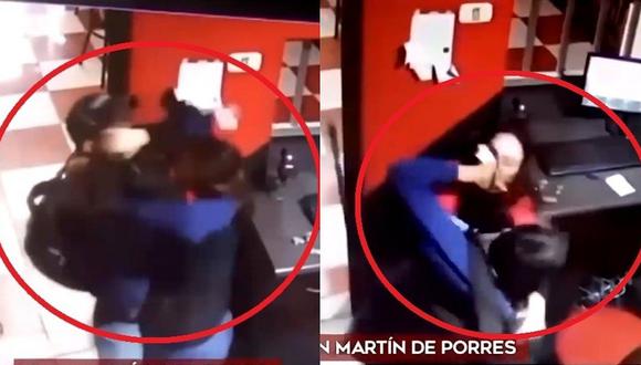 Cámara registró violento asalto de delincuente a trabajadora de casa de apuestas (VIDEO)
