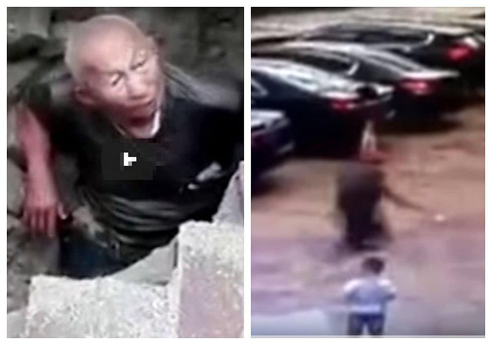 Anciano de 80 años es absorbido por la tierra en estacionamiento vehicular (VIDEO)