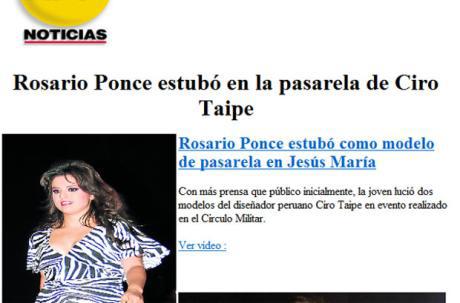 Difunden virus con video de pasarela de Rosario Ponce