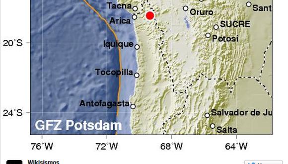 Fuerte temblor en Chile también se sintió en Tacna, Moquegua, Ilo y Arequipa 