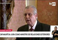 Óscar Maúrtua es ratificado como ministro de Relaciones Exteriores tras salida de Bellido (VIDEO)