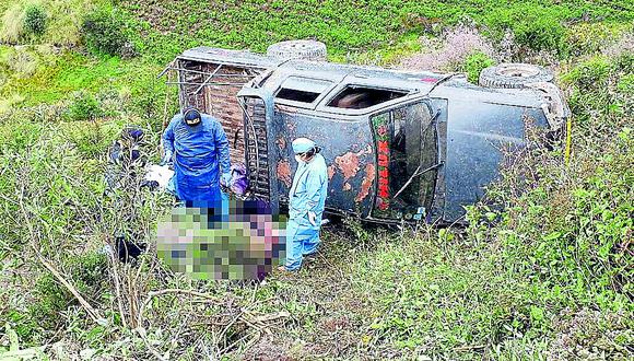 ​Un muerto y ocho heridos en volcadura en carretera rural de Tayacaja