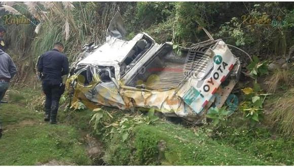 Cuatro muertos deja despiste de camioneta en Pataz 