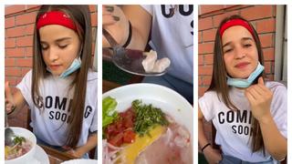 Influencer ecuatoriana asegura que el ceviche peruano lleva palta y tomate y causa polémica en redes (VIDEO)