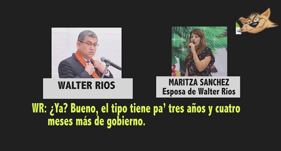 Nuevo audio: Walter Ríos y su esposa aluden al presidente ...