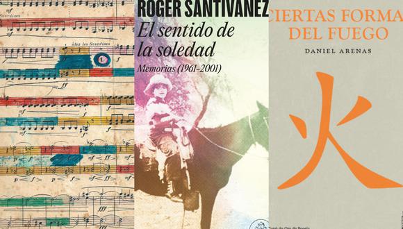 Portadas de los libros de Luis Hernández, Roger Santiváñez y Daniel Arenas, respectivamente (Foto: Pesopluma / Random House / Ediciones Copé)