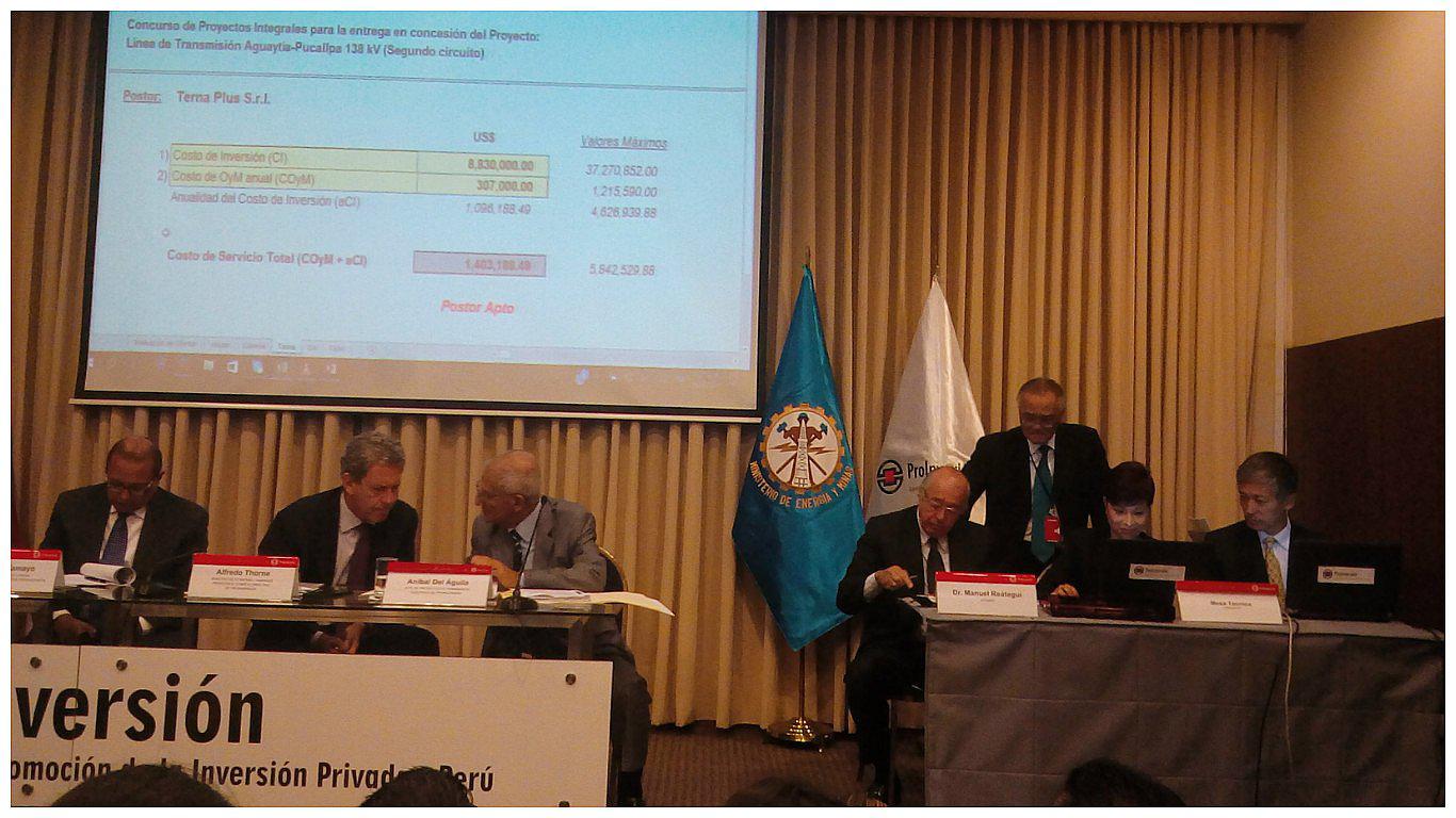 Italiana Terna Plus se adjudicó línea de transmisión Aguaytía-Pucallpa