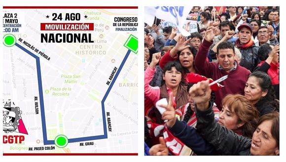 Paro nacional: esta es la ruta de la marcha de mañana (FOTO)