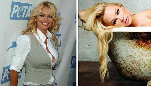 Pamela Anderson exige la libertad de una orca posando en una bañera (VIDEO y FOTO)