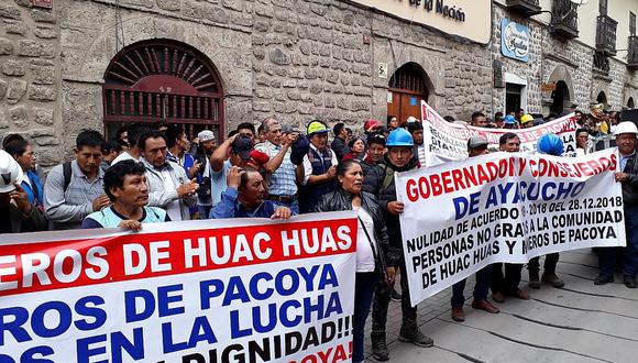 Mineros de Pacoya exigen nulidad de acuerdo de Consejo por no ser de su competencia