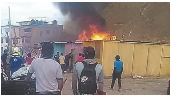 Bomberos, personal de Seguridad Ciudadana y Serenazgo lucharon por casi tres horas para apagar las llamas.