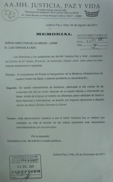 Junín: Centro de Salud se denominará "Che" Guevara