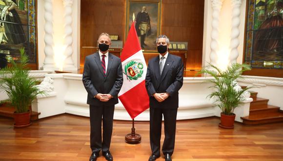 Presidencia Francisco Sagasti se reunió con el alcalde de Lima, Jorge Muñoz. (Foto: Presidencia)