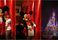 Sheyla Rojas: su hijo Antoñito se emociona al conocer a Mickey Mouse en Francia