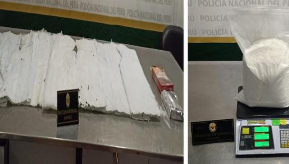 La Policía incautó 15 kilos de cocaína tras capturar a dos burriers peruanos. (Foto: PNP)