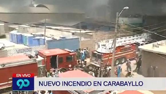 ​Carabayllo: Cinco heridos deja incendio en almacén de ferretería