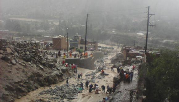 Huaico en Chosica: Indeci pide a población alejarse del cauce de quebradas