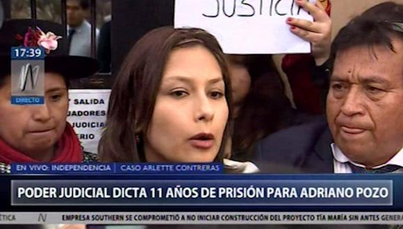Arlette Contreras en desacuerdo con la condena de 11 años a Adriano Pozo (VIDEO)