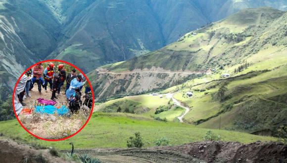 Vehículo se despistó a la altura del Anexo Pampa El Espino, en la provincia de Pataz. Entre las víctimas hay un menor de 3 años de edad. (Foto: Difusión)