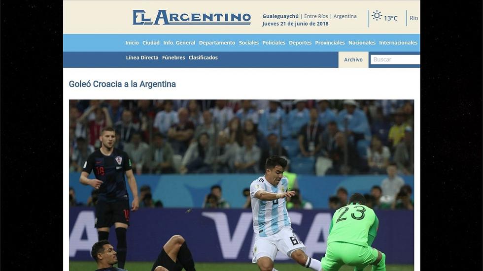 Así informaron los diarios argentinos sobre la goleada de su país ante Croacia