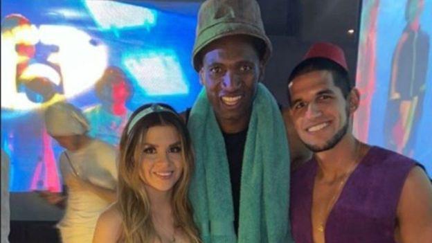 Luis Abram se disfrazó de Aladdin en fiesta de Vélez Sarsfield. (Instagram)