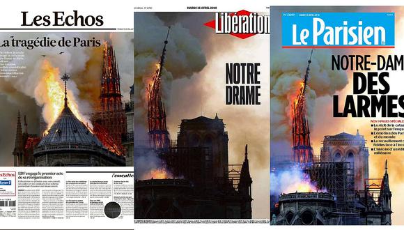 Así informan los diarios de París sobre el incendio de la catedral de Notre Dame