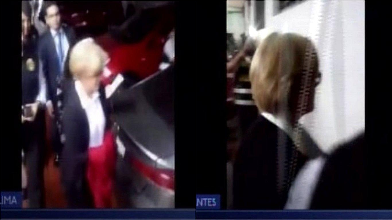 Susana Villarán: El preciso instante en que llega a la carceleta del INPE (VIDEO)