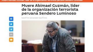 Abimael Guzmán: así informa la prensa extranjera la muerte del cabecilla de Sendero Luminoso