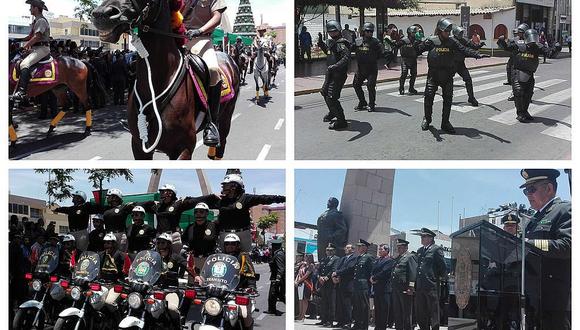 Bailes y piruetas en desfile por el Día de la Policía Nacional del Perú en Tacna