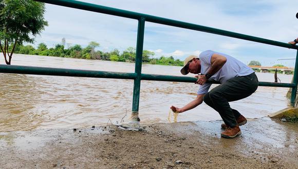 El alcalde de Tambogrande, Segundo Meléndez, lanzó una alerta de emergencia ante el incremento del caudal del río, que ya se encuentra a escasos 15 centímetros para desbordarse.