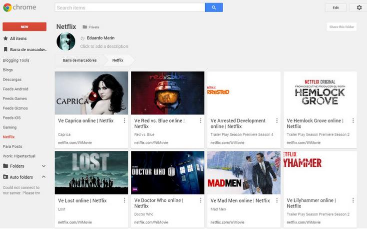 Google mejora los marcadores de Chrome con nueva extensión