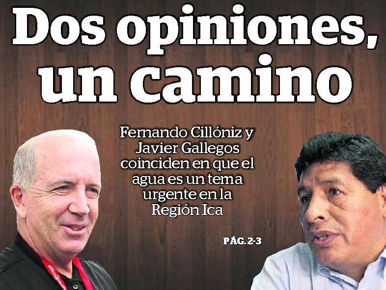 El agua, en agenda de Cillóniz y Gallegos