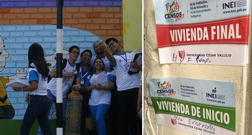 Censo 2017: Usuarios cuestionan a INEI por utilizar stickers con logo de universidad de César Acuña 