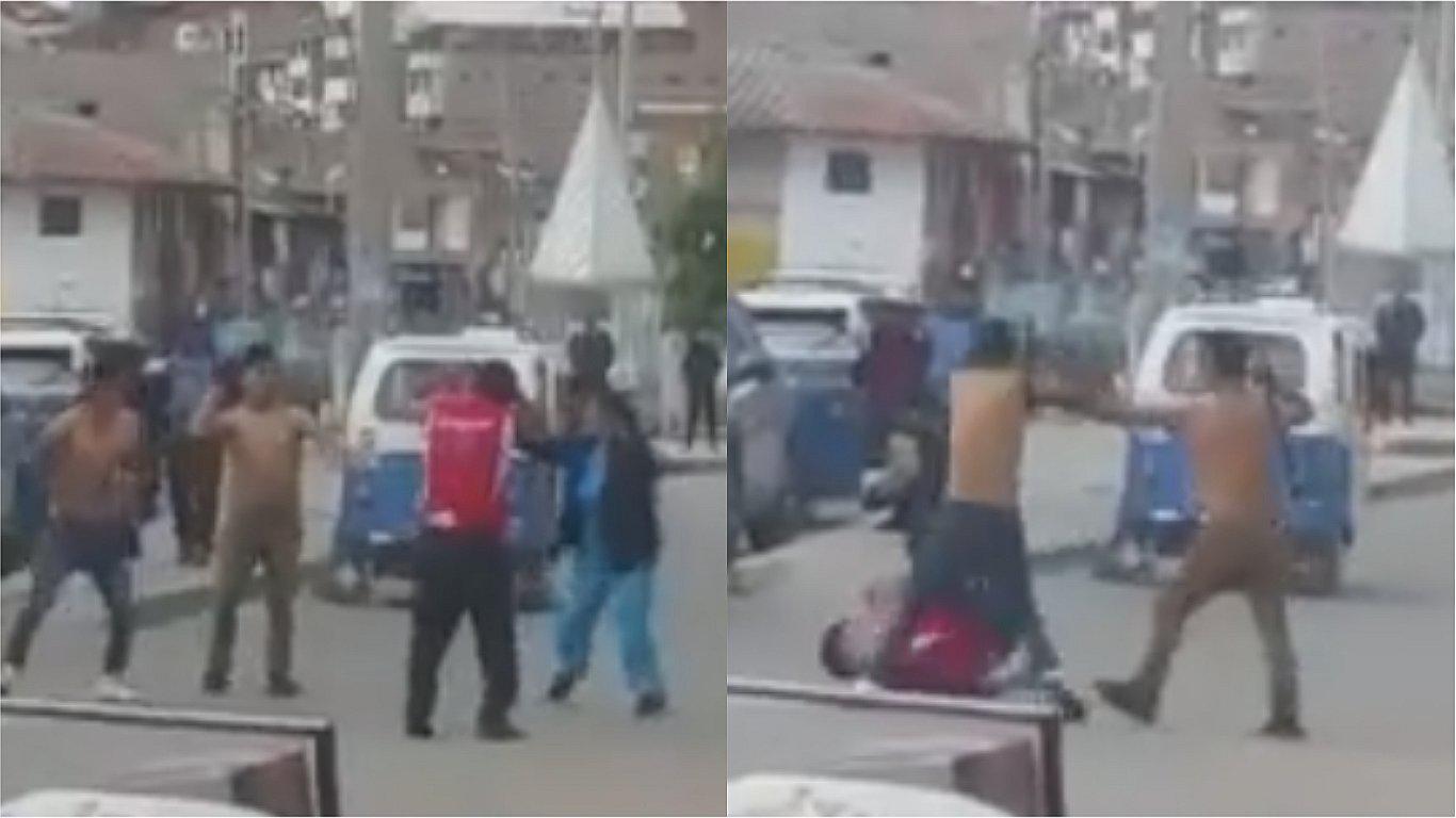 Dos hombres atacan con correas a panadero y a su esposa (VIDEO)