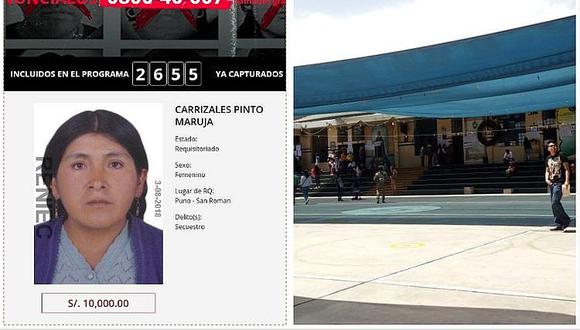 ​Capturan en Arequipa a mujer más buscada por delito de secuestro en Puno
