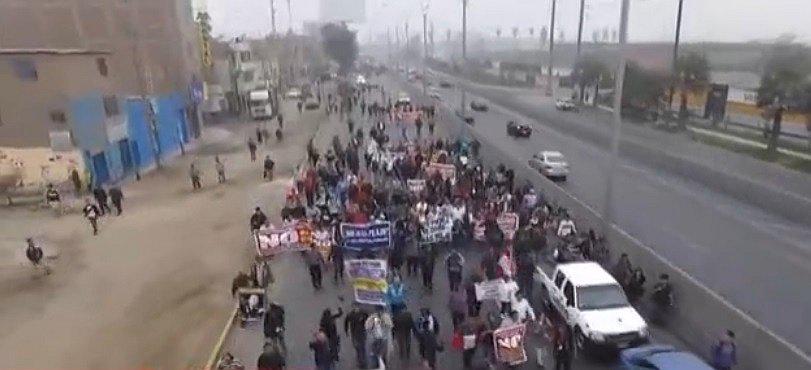  Marcha contra peajes no tiene permiso para desplazarse en la Panamericana Norte