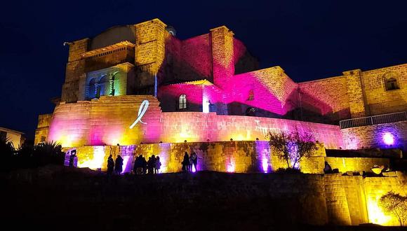 El Templo de Qorikancha se ilumina de rosado contra el cáncer de mama (FOTOS)