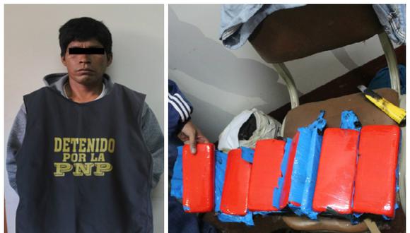 Cusco: Sujeto trasladaba más de 12 kilos de droga camuflados en rollos de lija