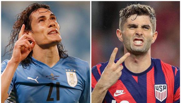 Uruguay se enfrenta a Estados Unidos en un partido amistoso. (Foto: EFE/Composición)