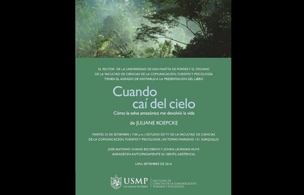 Juliane Koepcke, superviviente de accidente aéreo en la selva peruana lanza libro