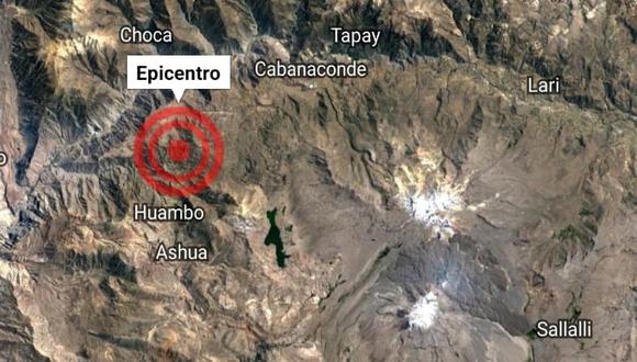 Temblor de magnitud 5 en Huambo-Caylloma ocurrió esta noche