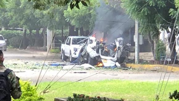 Vehículo cargado con explosivos detonó dentro de la brigada militar en Cúcuta, dejando a 36 personas heridas. (Foto: "El Tiempo" de Colombia / GDA).