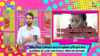 Rodrigo González sorprendido con doña Peta por decir que extraña a Alondra cuando Paolo ya tiene otra relación